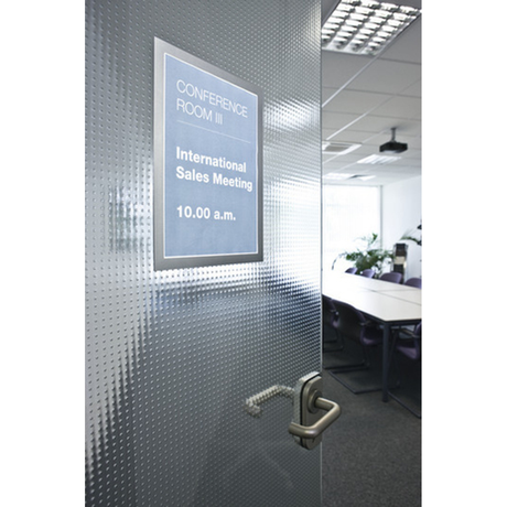 Marco expositor Durable B.2 Autoadhesivos Durafreme Panel Frontal Magnetico A4 Plata - vista 4
