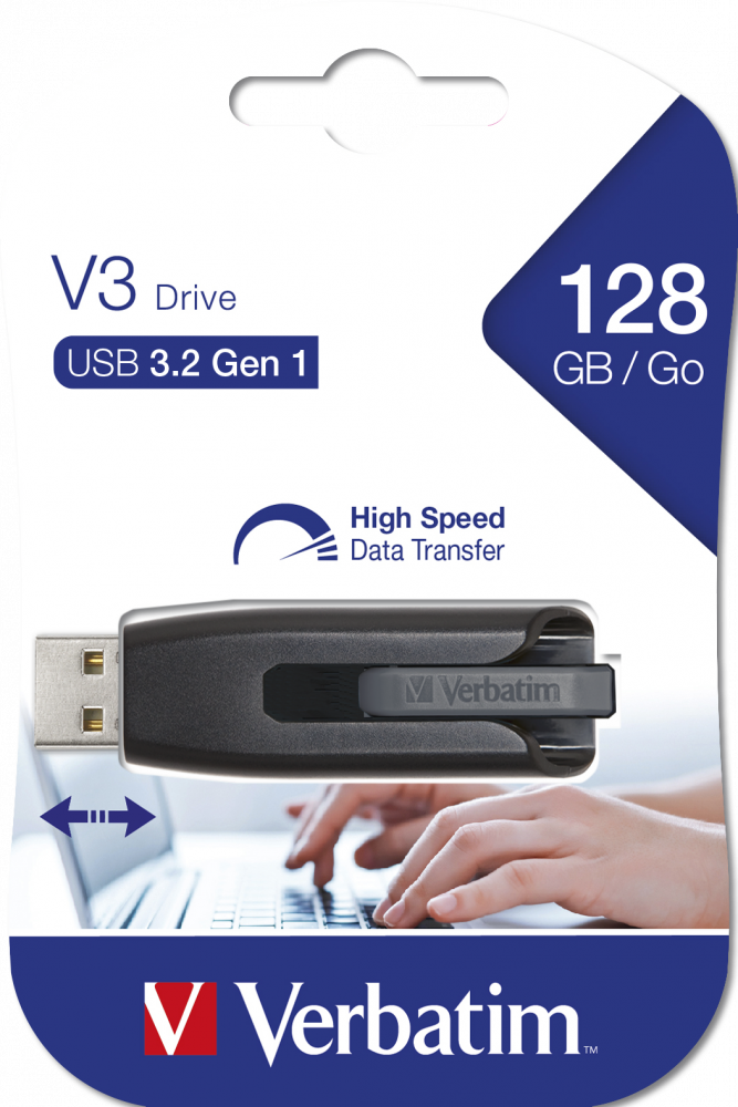 Memoria USB Verbatim Store'n'Go V3 128GB USB 3.2 Gen 1 gris