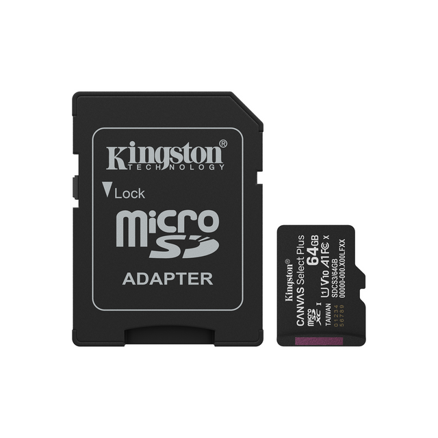 Tarjeta microSDXC Kingston 64 GB con adaptador SD