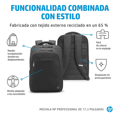 Mochila para portátil HP 500S6AA 17,3" Negro - vista 10