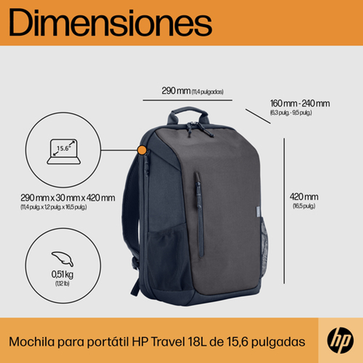 Mochila para portátil HP 6H2D9AA 15,6" Multicolor - vista 12
