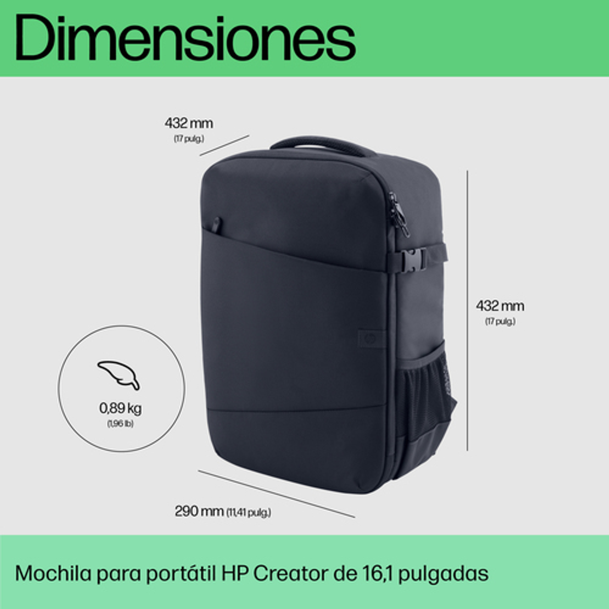 Mochila para portátil HP 6M5S3AA 15,6" Azul - vista 12