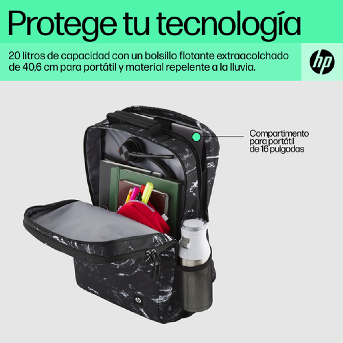 Mochila para portátil HP 7K0E2AA 16,1" Multicolor - vista 11