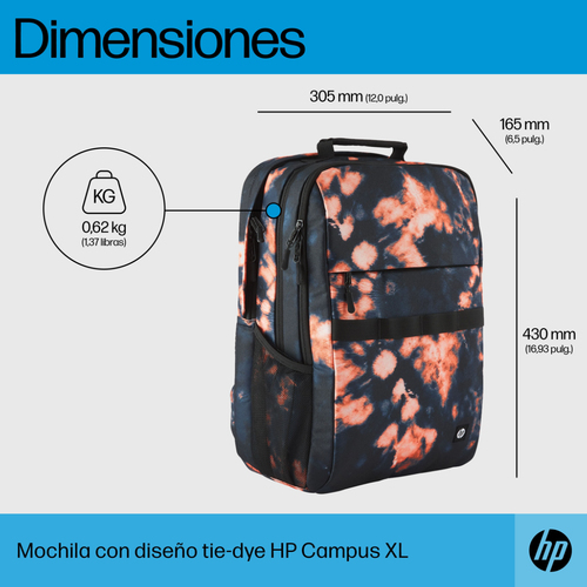 Mochila para portátil HP 7K0E3AA 16,1" Multicolor - vista 10
