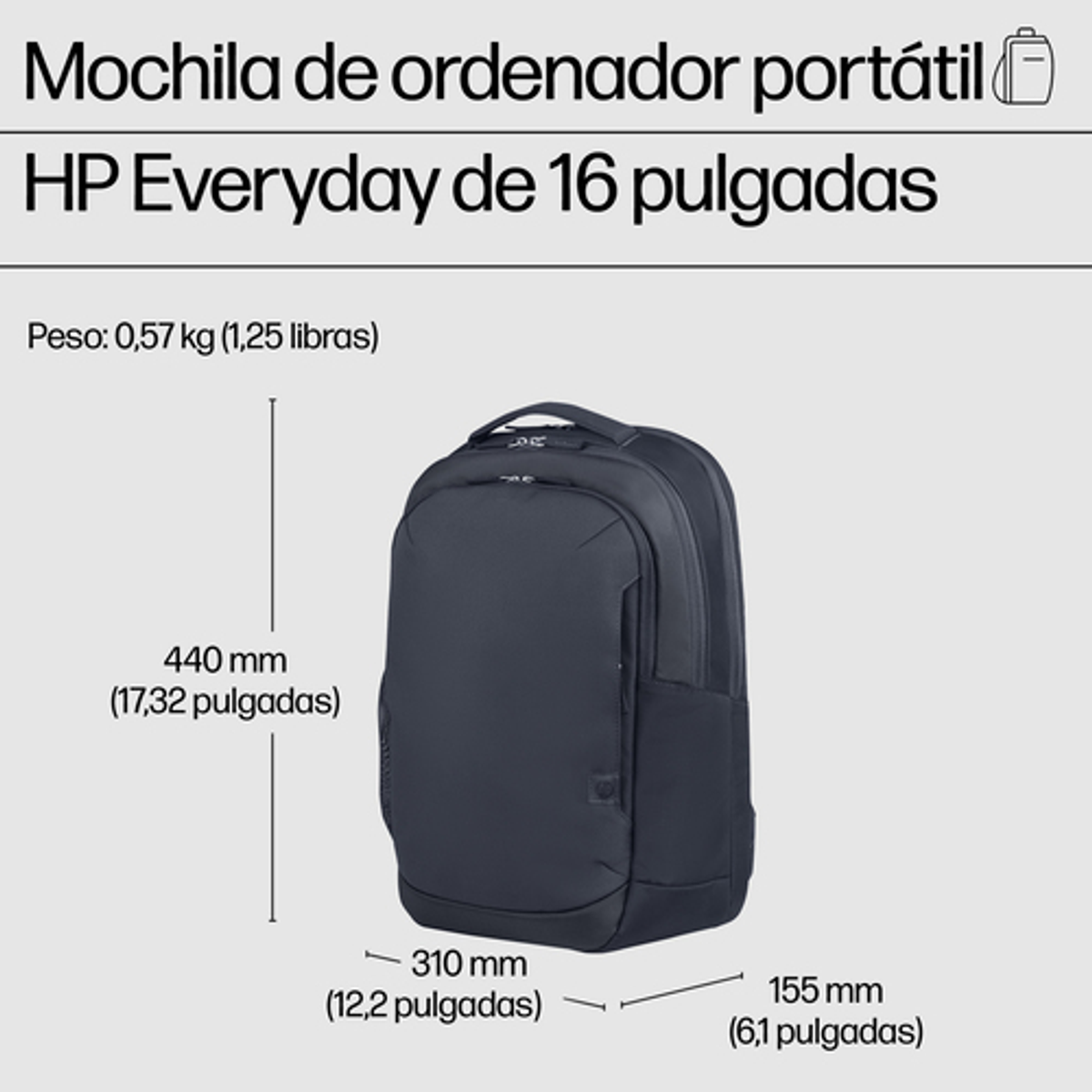 Mochila para portátil HP A08JXAA 16" Gris - vista 3