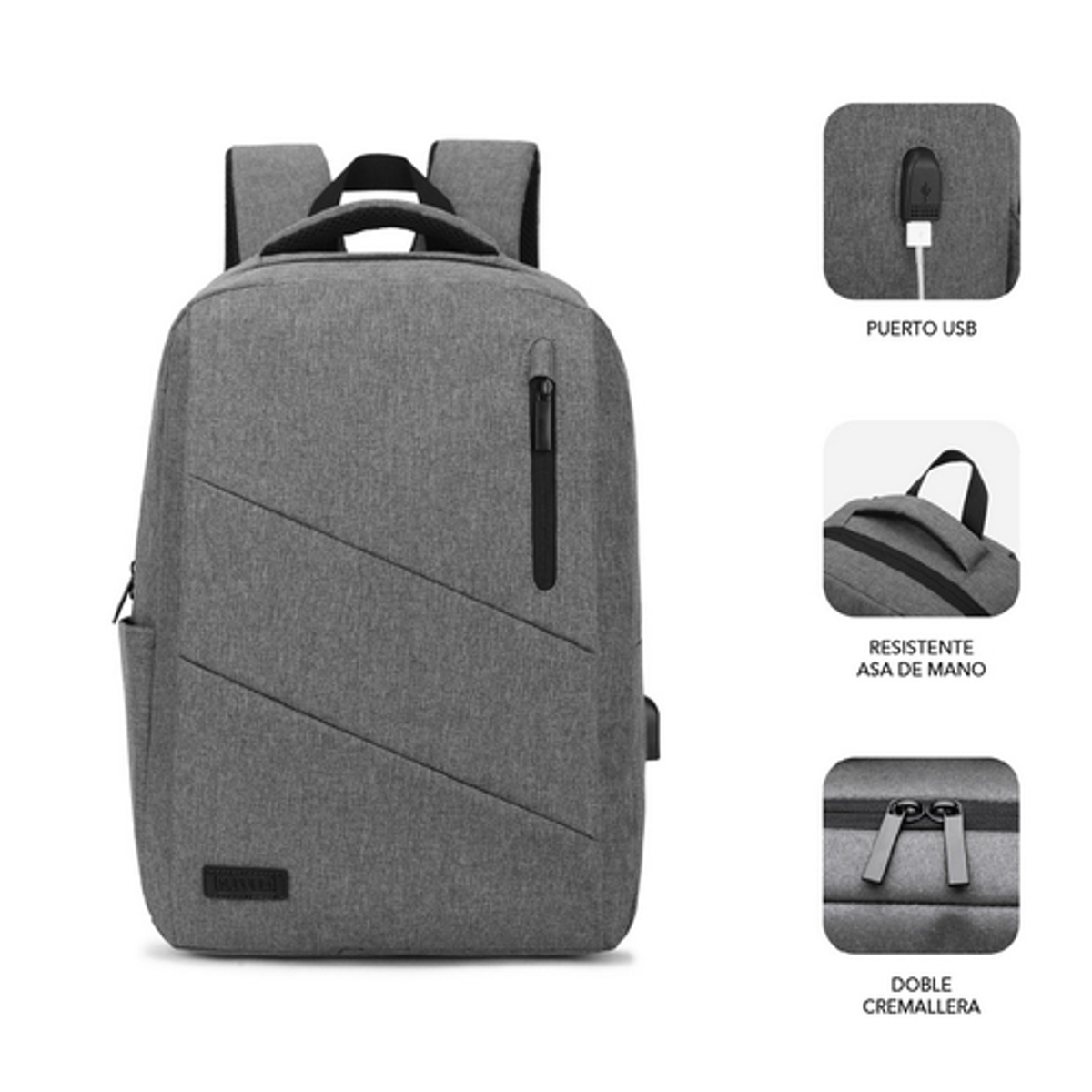 Mochila para portátil Subblim SUB-BP-2BL2000 15,6" Gris - vista 6