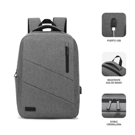Mochila para portátil Subblim SUB-BP-2BL2000 15,6" Gris - vista 6