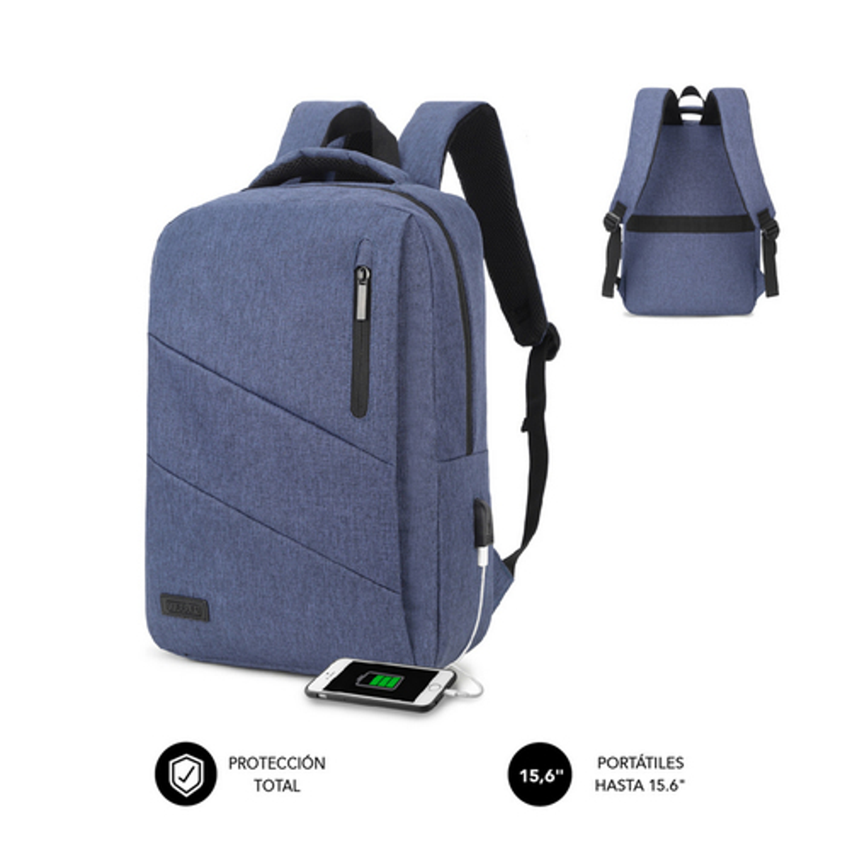 Mochila para portátil Subblim SUB-BP-2BL2001 15,6" Azul - vista 5
