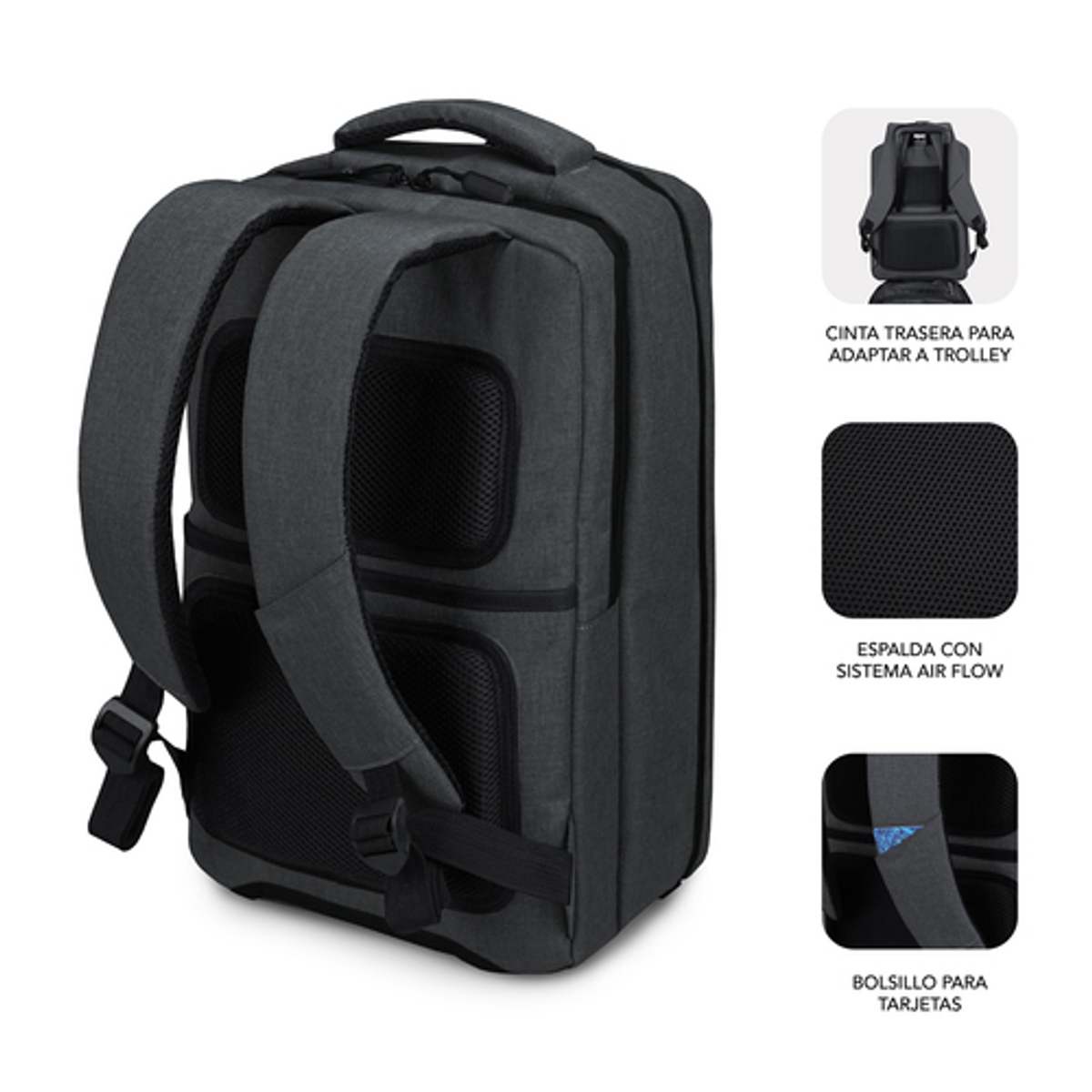 Mochila para portátil Subblim SUB-BP-3EAP100 15,6" Gris - vista 3