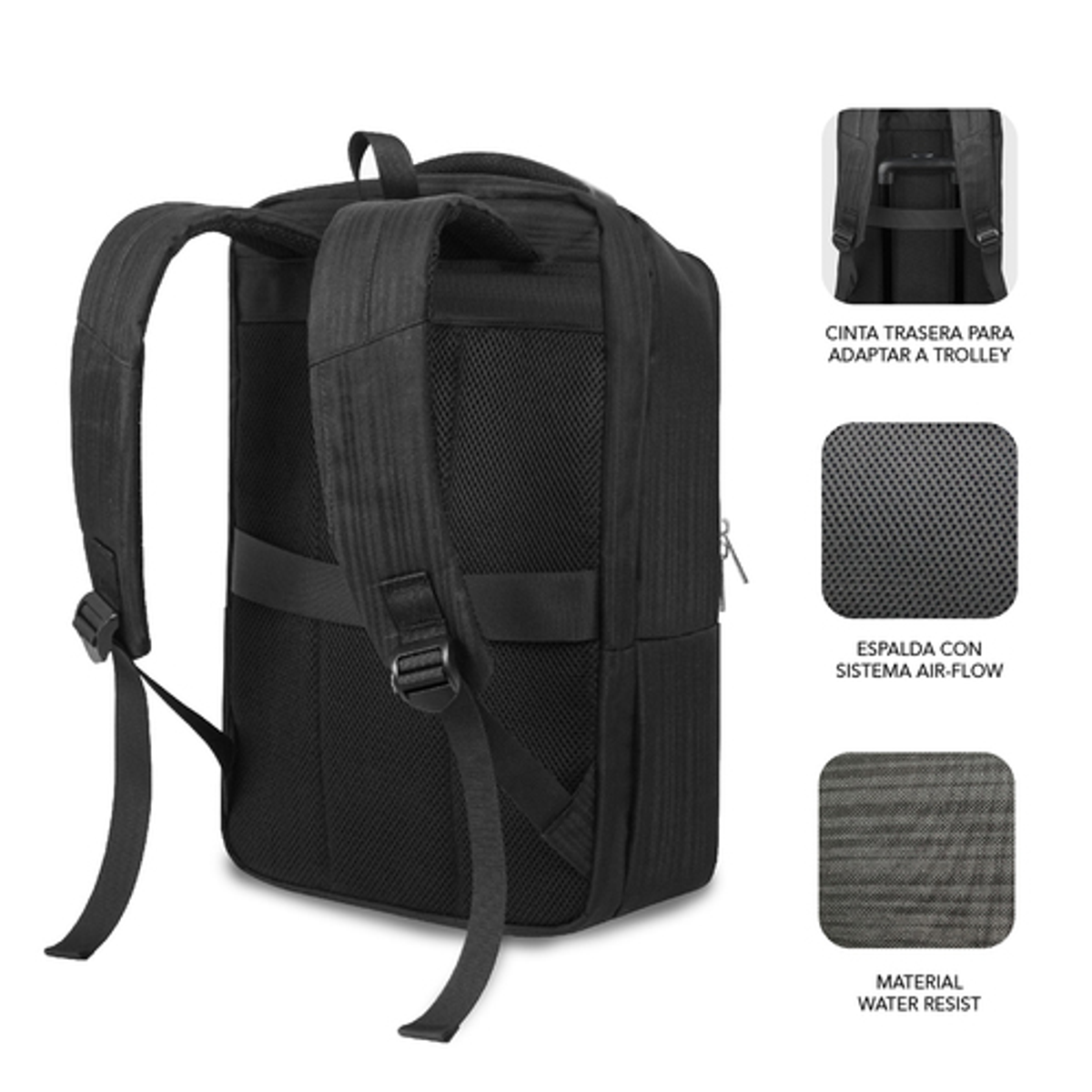 Mochila para portátil Subblim SUBBP-2BL1015 16" Negro - vista 3