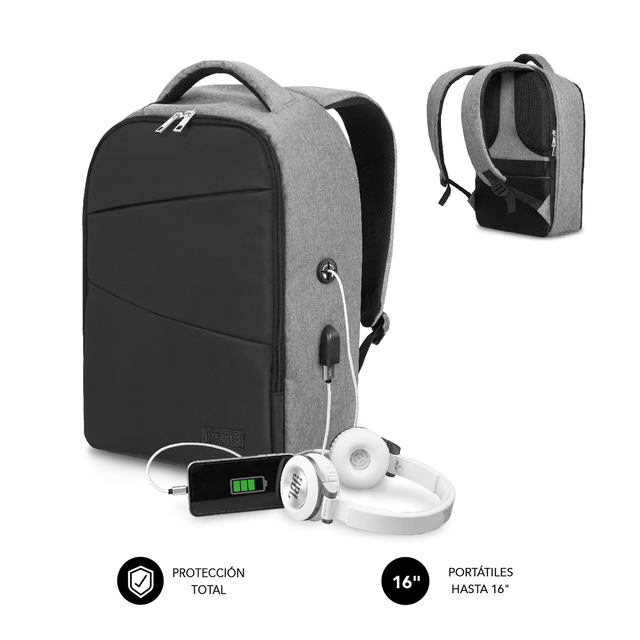 Mochila para portátil Subblim SUBBP-3SA1100 16" Negro