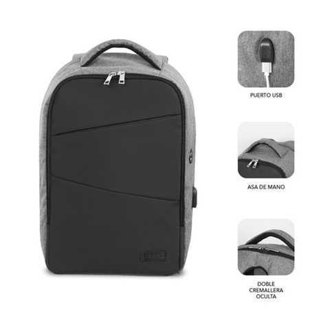 Mochila para portátil Subblim SUBBP-3SA1100 16" Negro - vista 2