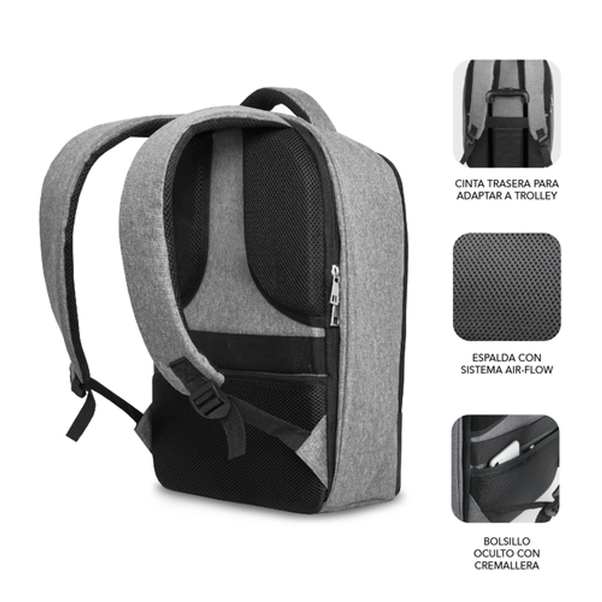 Mochila para portátil Subblim SUBBP-3SA1100 16" Negro - vista 3