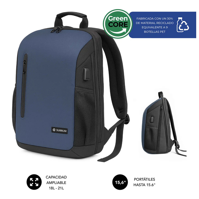 Mochila para portátil Subblim SUBBP-5NXAP02 15,6" Azul