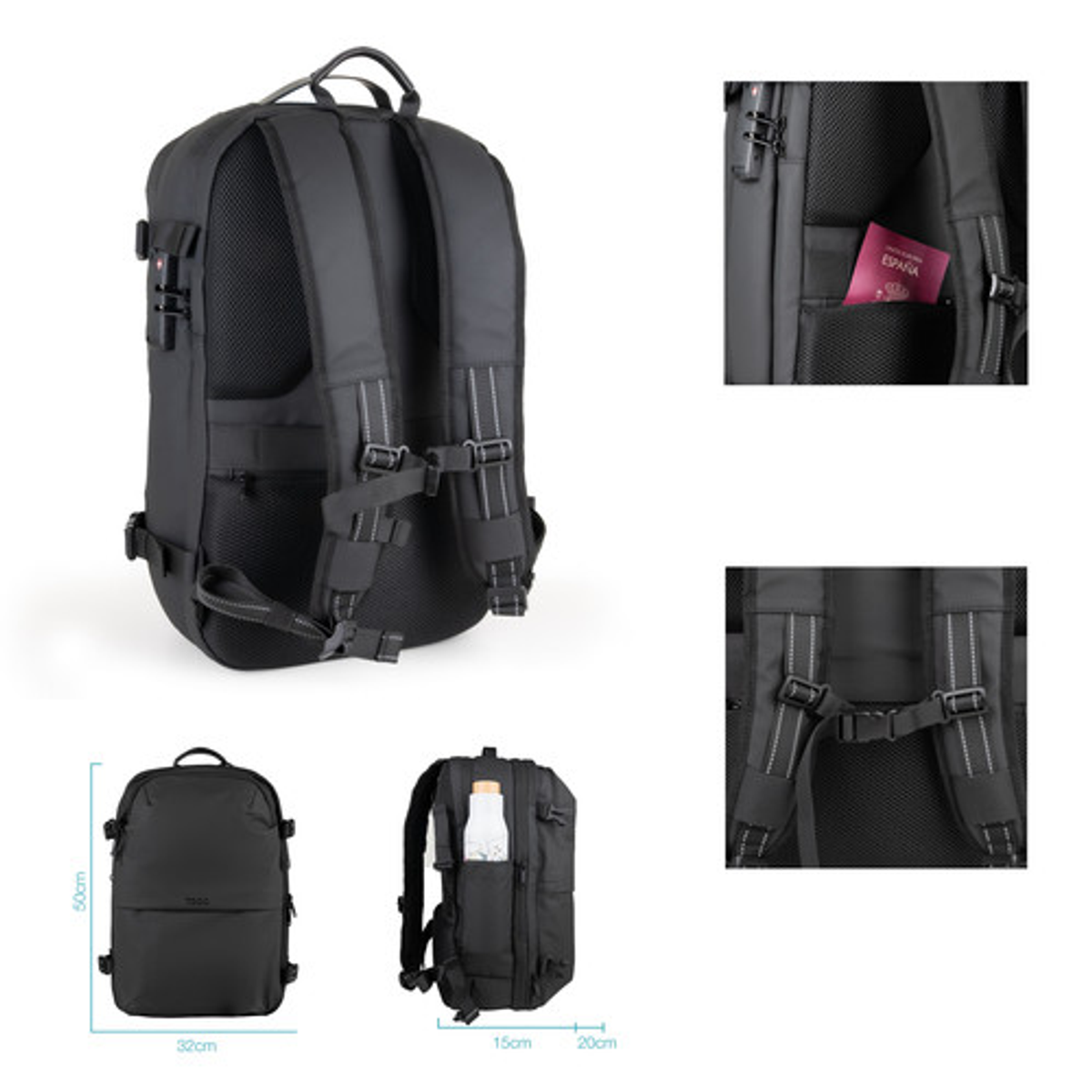 Mochila para portátil TooQ TQBP-V101-BK 17" Negro - vista 3