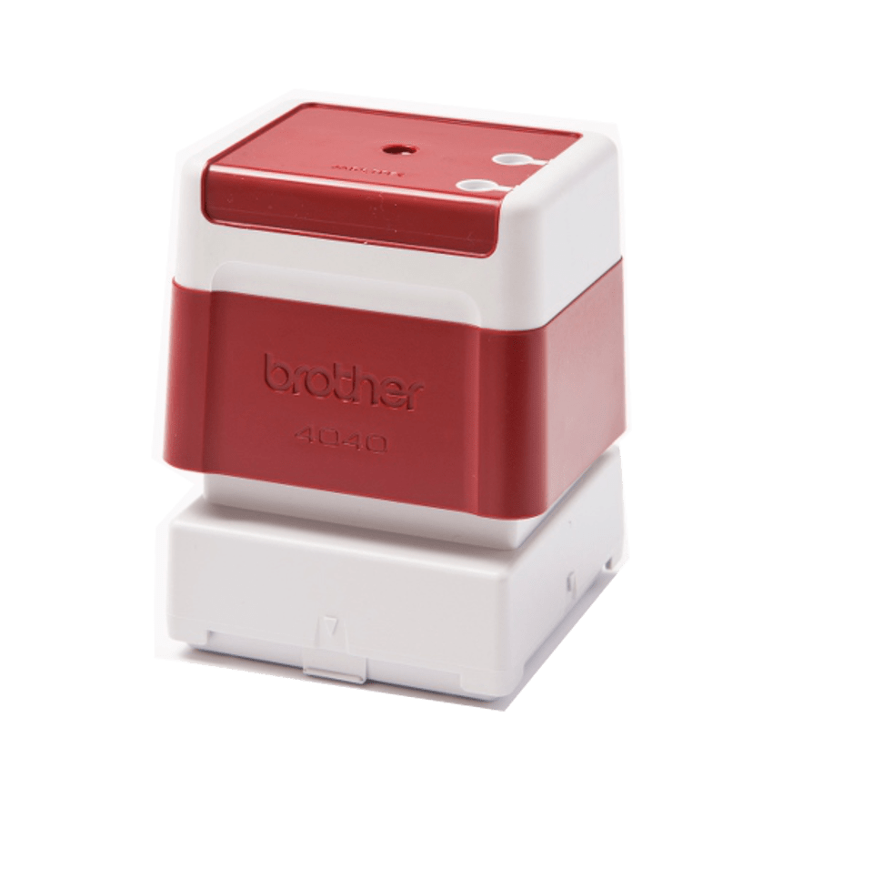 Monturas para sellos Brother PR4040R6P, rojo, 40 × 40 mm, pack de 6