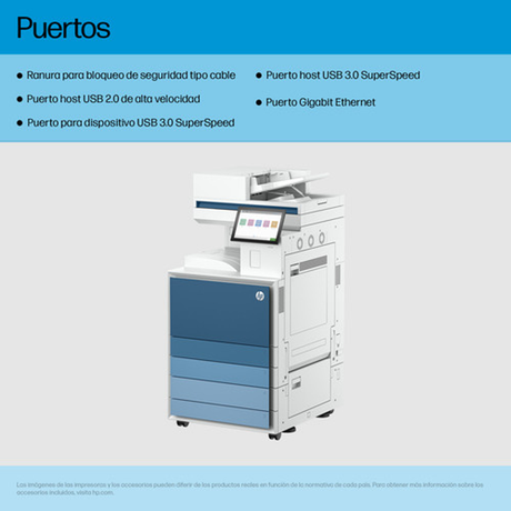 Impresora multifunción HP LaserJet Enterprise 8601dn Monocromo A3 - vista 4