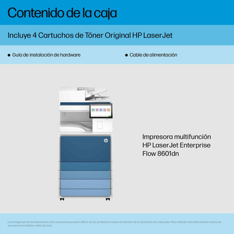 Impresora multifunción HP LaserJet Enterprise 8601dn Monocromo A3 - vista 6