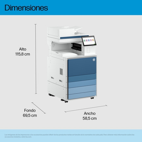 Impresora multifunción HP LaserJet Enterprise 8601dn Monocromo A3 - vista 8