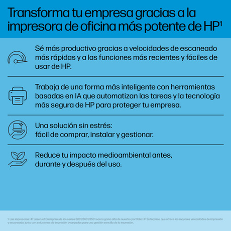 Impresora multifunción HP LaserJet Enterprise 8601dn Monocromo A3 - vista 14