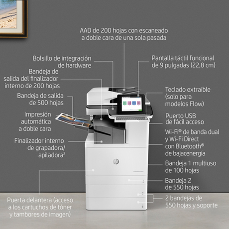 Impresora multifunción HP LaserJet Flow M776zs Color A3 - vista 9