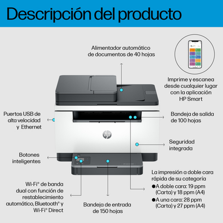 Impresora multifunción HP LaserJet MFP M235SDW Monocromo - vista 12