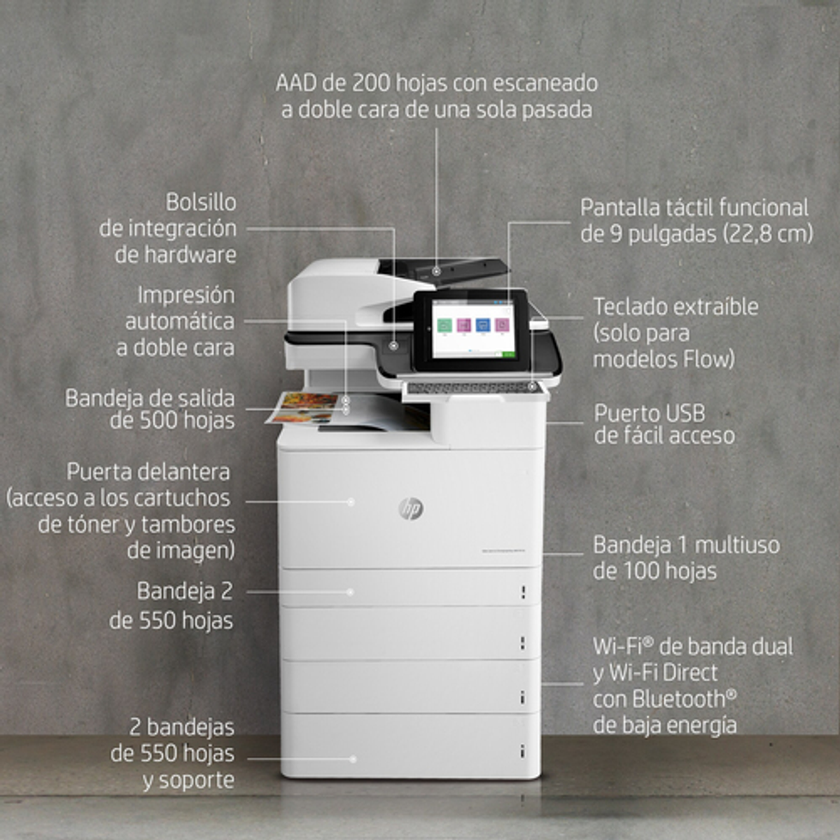 Impresora multifunción HP M776z Láser Color A3 - vista 10