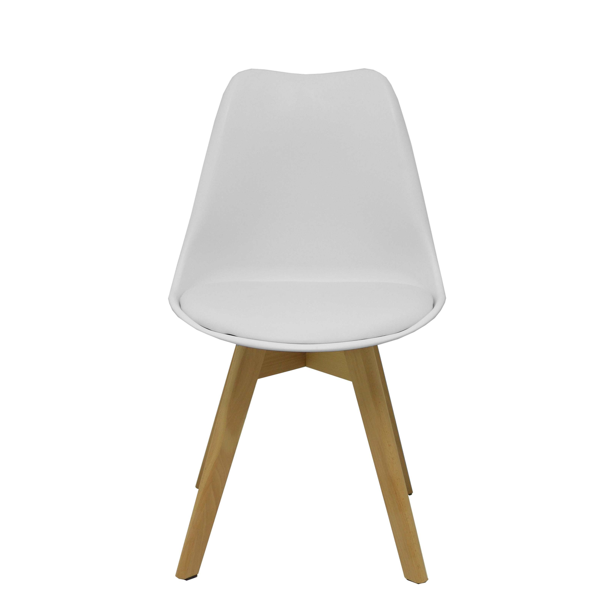 Pack de sillas Piqueras y Crespo Don Rodrigo 2 Madera + Pvc - Pack 4 - Blanco