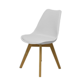 Pack de sillas Piqueras y Crespo Don Rodrigo 2 Madera + Pvc - Pack 4 - Blanco