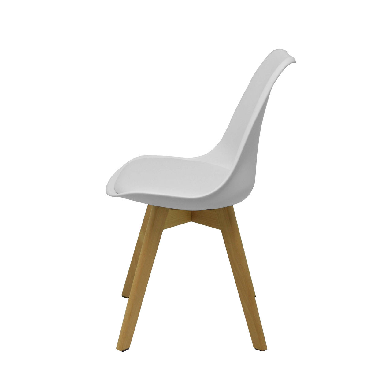 Pack de sillas Piqueras y Crespo Don Rodrigo 2 Madera + Pvc - Pack 4 - Blanco
