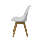 Pack de sillas Piqueras y Crespo Don Rodrigo 2 Madera + Pvc - Pack 4 - Blanco