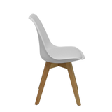 Pack de sillas Piqueras y Crespo Don Rodrigo 2 Madera + Pvc - Pack 4 - Blanco