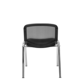 Pack de sillas Piqueras y Crespo Garaballa Malla + Bali - Chasis cromado · Pack 4 - Negro