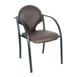 Pack de sillas Piqueras y Crespo Hellin Similpiel - Chasis negro · Pack 2 - Marron Oscuro