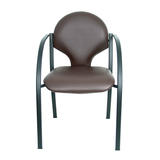 Pack de sillas Piqueras y Crespo Hellin Similpiel - Chasis negro · Pack 2 - Marron Oscuro