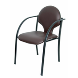 Pack de sillas Piqueras y Crespo Hellin Similpiel - Chasis negro · Pack 2 - Marron Oscuro