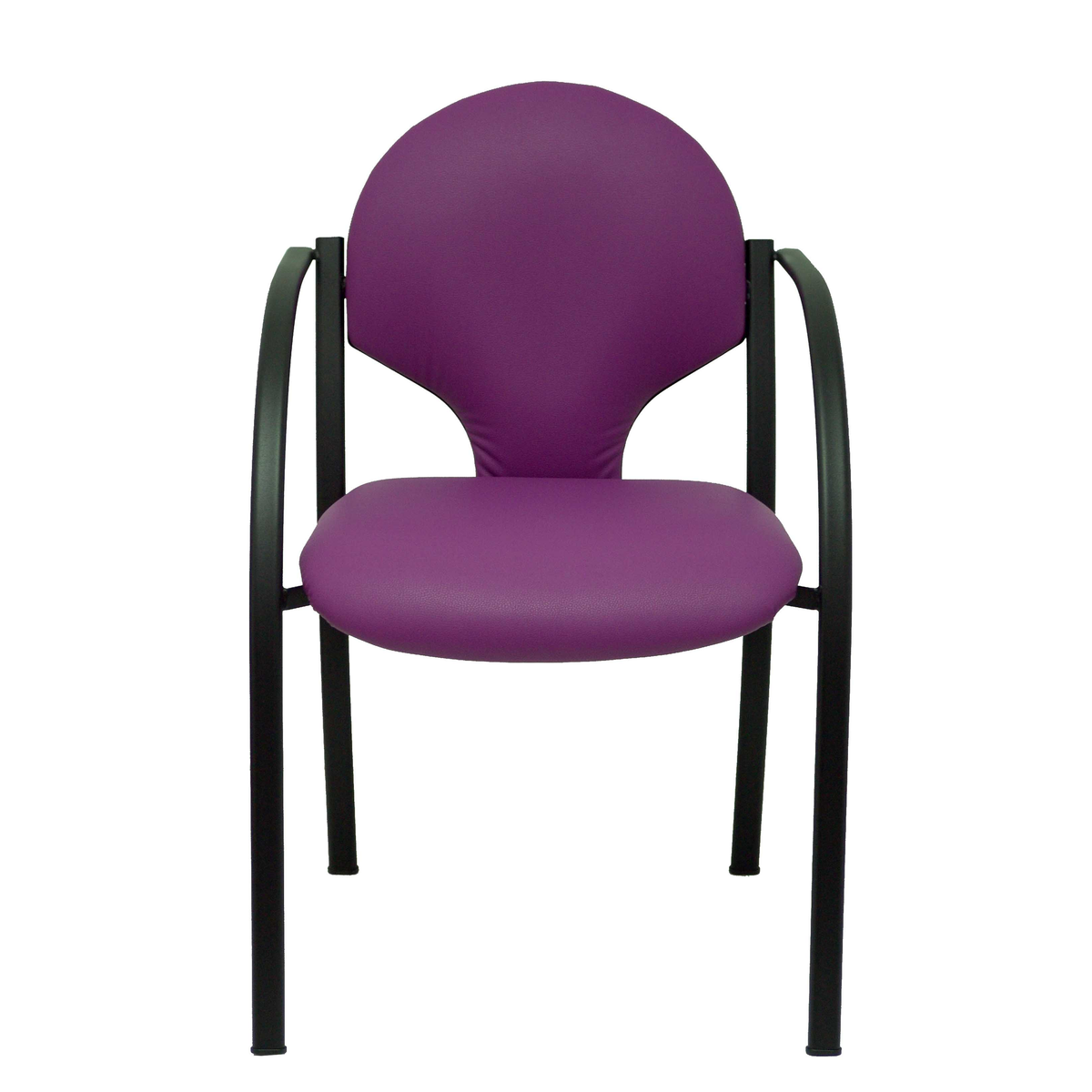 Pack de sillas Piqueras y Crespo Hellin Similpiel - Chasis negro · Pack 2 - Morado