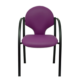 Pack de sillas Piqueras y Crespo Hellin Similpiel - Chasis negro · Pack 2 - Morado