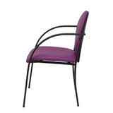 Pack de sillas Piqueras y Crespo Hellin Similpiel - Chasis negro · Pack 2 - Morado