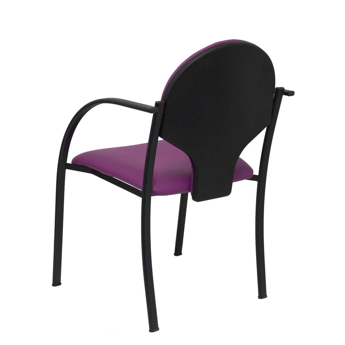 Pack de sillas Piqueras y Crespo Hellin Similpiel - Chasis negro · Pack 2 - Morado