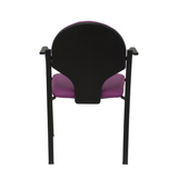 Pack de sillas Piqueras y Crespo Hellin Similpiel - Chasis negro · Pack 2 - Morado