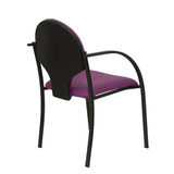 Pack de sillas Piqueras y Crespo Hellin Similpiel - Chasis negro · Pack 2 - Morado