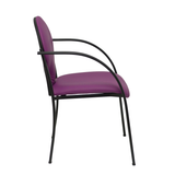Pack de sillas Piqueras y Crespo Hellin Similpiel - Chasis negro · Pack 2 - Morado