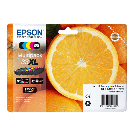 Pack tinta Epson 33XL original C13T33574011