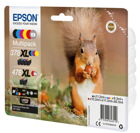 Vista 3 de pack tinta Epson 378XL original C13T379D4010