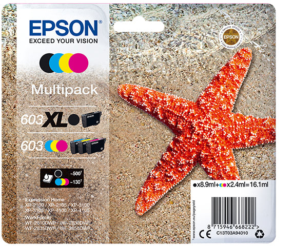 Pack tinta Epson C13T03A94010 original