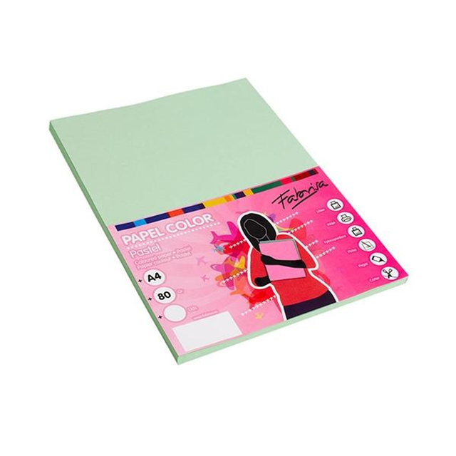 Papel de color Fabrisa Paq.100h 80g A4 Verde