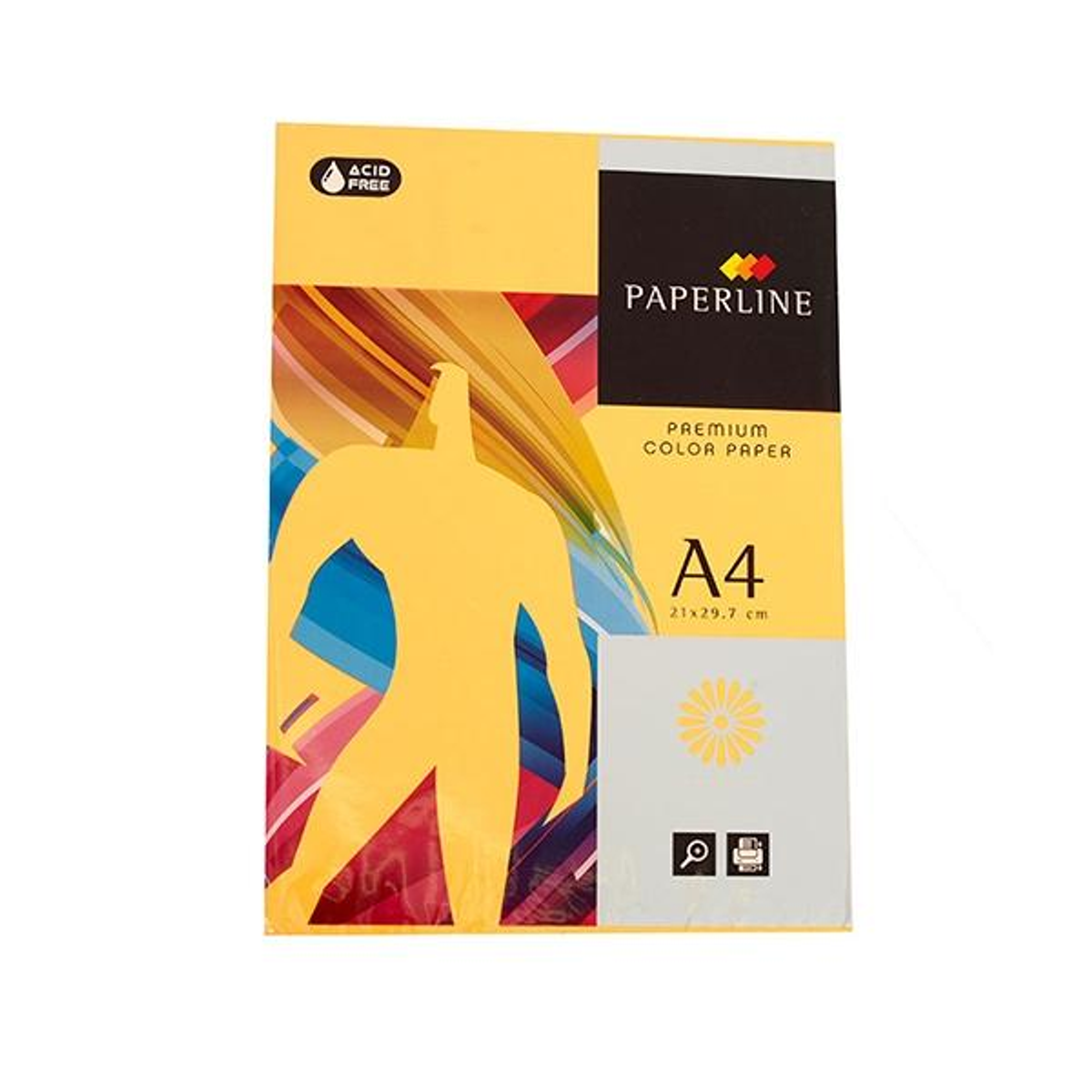 Papel de color Fabrisa Paq.500h 75g A4 Naranja Fluor