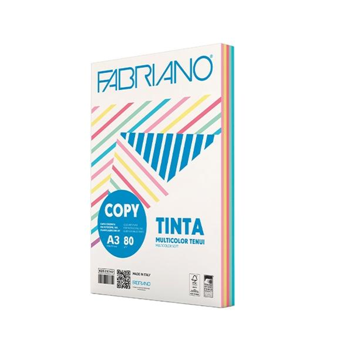 Papel de color Sadipal PAQ.250H 80G A3 Pastel
