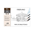 Papel de dibujo Fabriano PAQ.10 Laminas Dibujo Lineal 160G A4